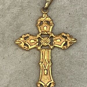 Vintage Gold Cross Pendant